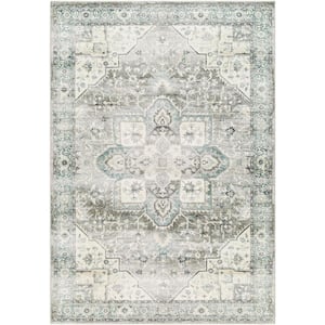 Erin 2 ft. x 3 ft. Cream/Emerald Oriental Indoor Area Rug