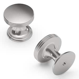 American Diner Collection 1 in. Diameter Satin Nickel Modern Round Cabinet Knob for Drawers and Doors (10-Pack)