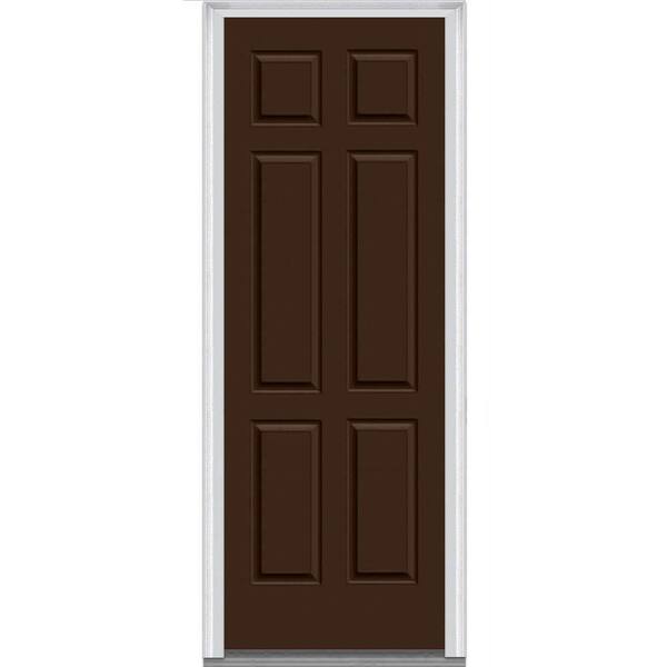 MMI Door 36 in. x 96 in. 6-Panel Painted Majestic Right-Hand Steel Exterior Prehung Front Door