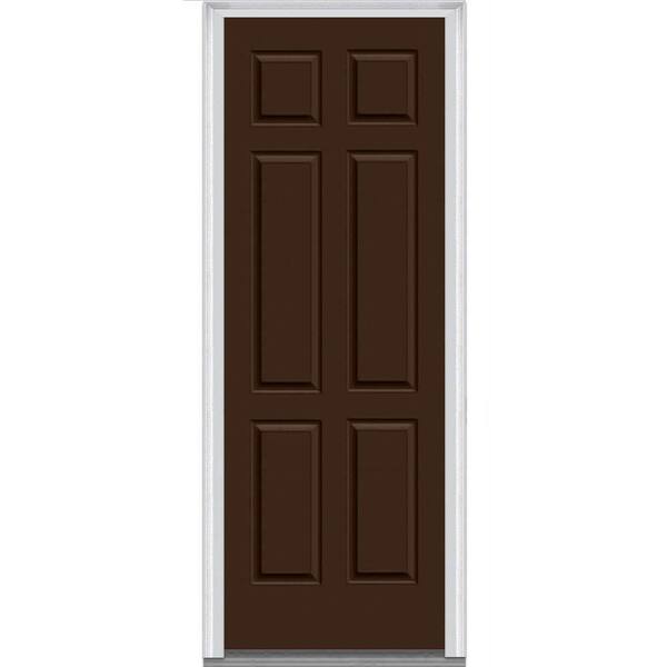 MMI Door 32 in. x 96 in. 6-Panel Painted Majestic Right-Hand Steel Exterior Prehung Front Door