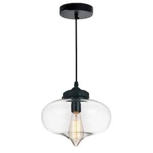 Glass 1 Light Down Mini Pendant With Clear Finish