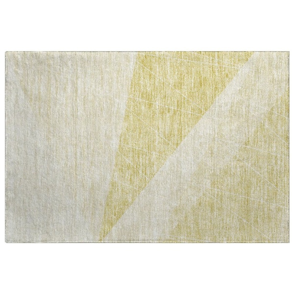 Dream Shag Premium Machine Washable Abstract ADS706 Wheat 2 ft. x 3 ft. Accent Rug