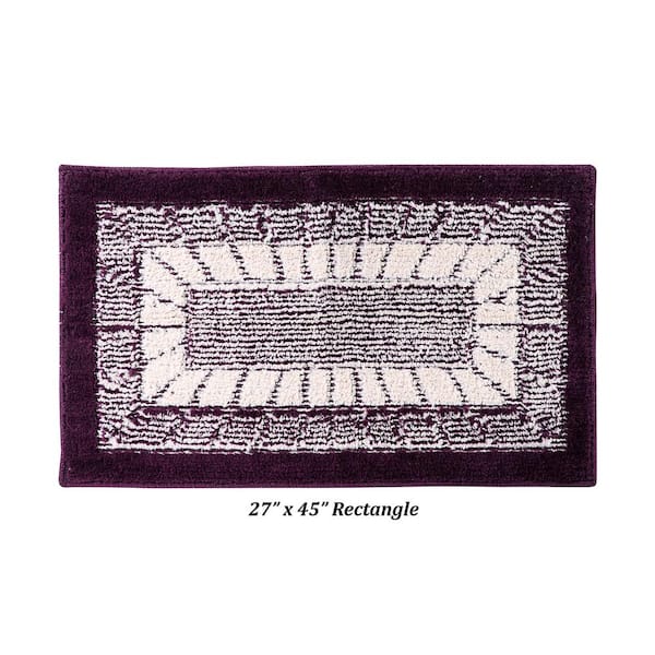 Radiance Burgundy 27" x 45" Rectangle 100% Cotton Kitchen Mat