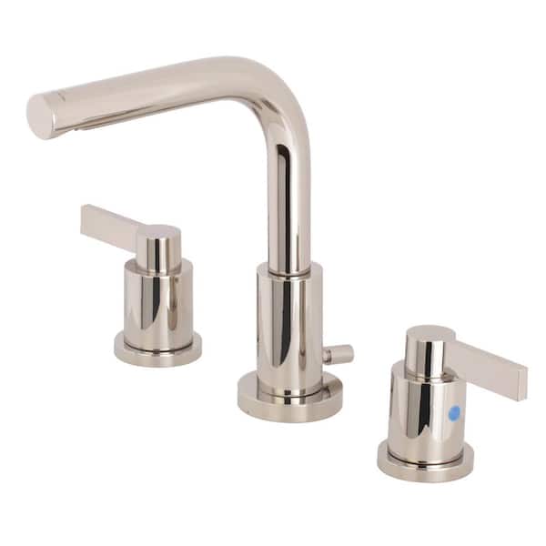 Kingston Brass Emilia 8 in. Widespread 2-Handle High-Arc Bathroom Faucet in Polished Nickel