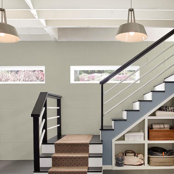 5 gal. #876 Basement Gray Flat Interior/Exterior Dry Plus Basement & Masonry Waterproofer