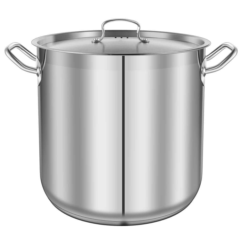 NutriChef 40 Quart Heavy Duty Stainless Steel Stockpot with Lid