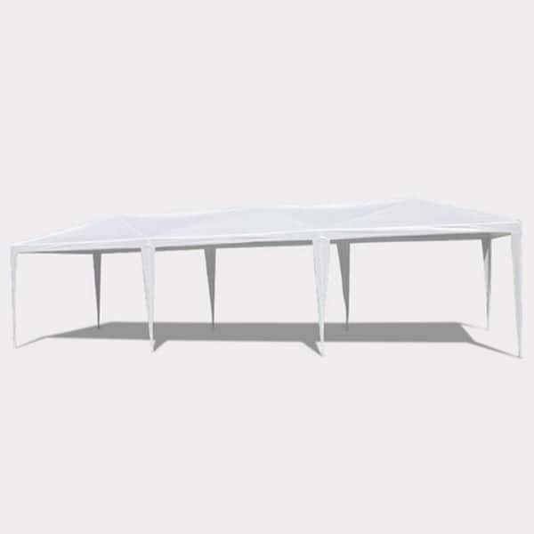 Anky 10 ft. x 30 ft. White Wedding Party Canopy Tent Outdoor Gazebo with 8-Removable Sidewalls