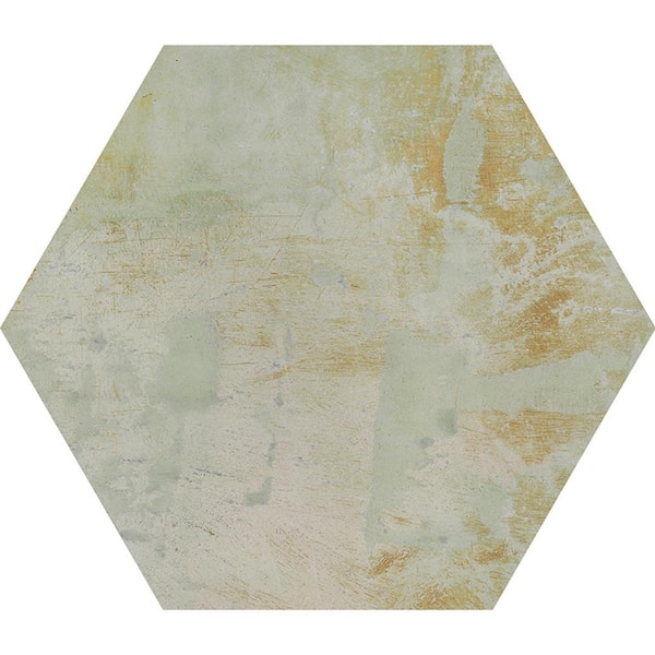 Aureate 9 in. x 11 in. Natural Moss Green Porcelain Hexagon Wall and Floor Tile (12 Cases, 120.72 sq. ft./Pallet)