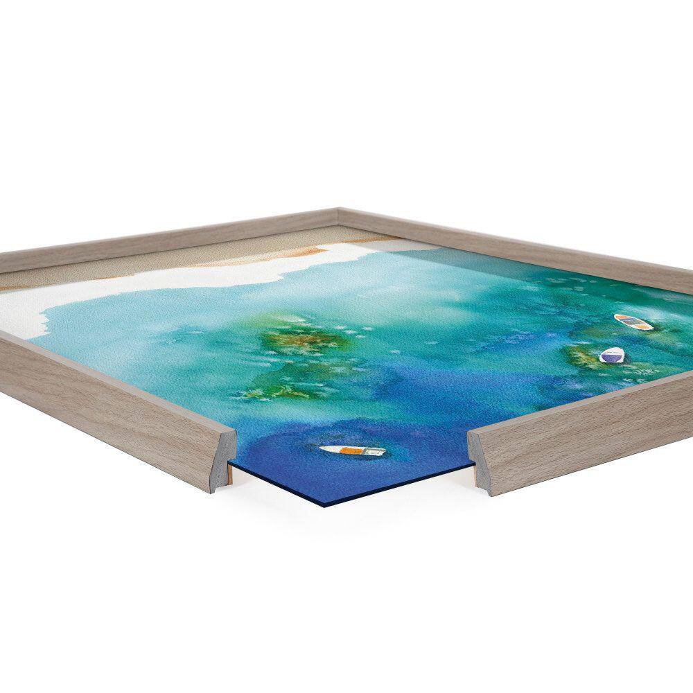 Blake Voyage 18" x 24" Framed Coastal Glass Wall Art