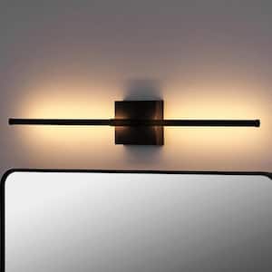 Makena 28 in. 2-Light Oil Rubbed Bronze Dimmable Integrated LED Modern Metal Wall Sconce