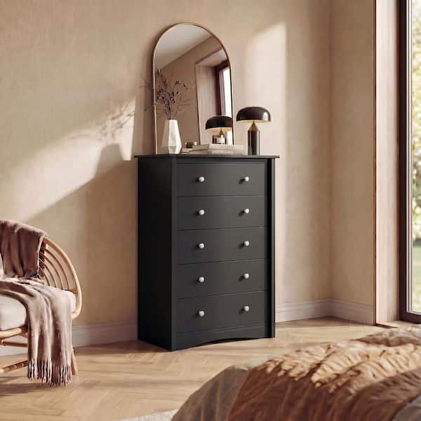 black tall skinny dresser Granville Tall Narrow Black Dresser