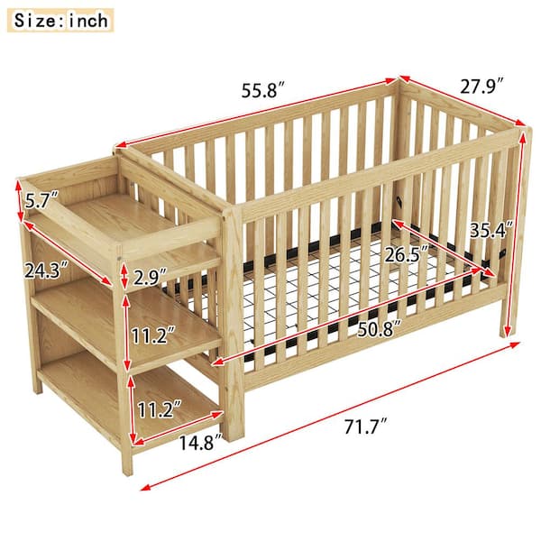 Full size hot sale crib dimensions