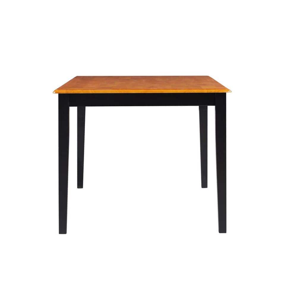 Black and Oak Shaker 5-Piece Solid Wood Dining Set