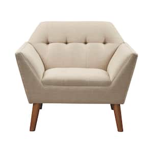 Newport Beige Tufted Lounge Arm Chair