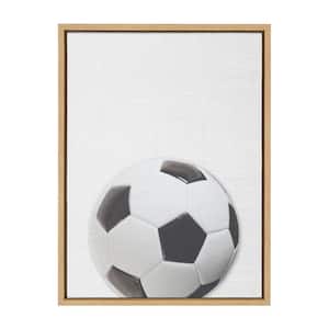 Sylvie "Soccer Ball Portrait Color" Framed Canvas Sports Wall Art 24 in. x 18 in.