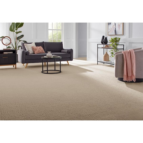 Allison Cove Twine Beige 39 oz. Triexta Pattern Installed Carpet