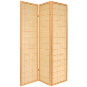 6 ft. Natural 3-Panel Room Divider