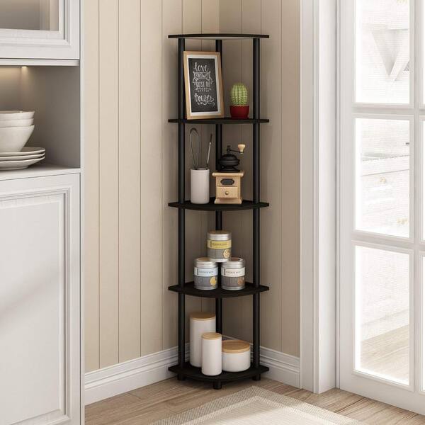 11.6 in. W x 11.61 in. D Black Corner Display Rack Multipurpose