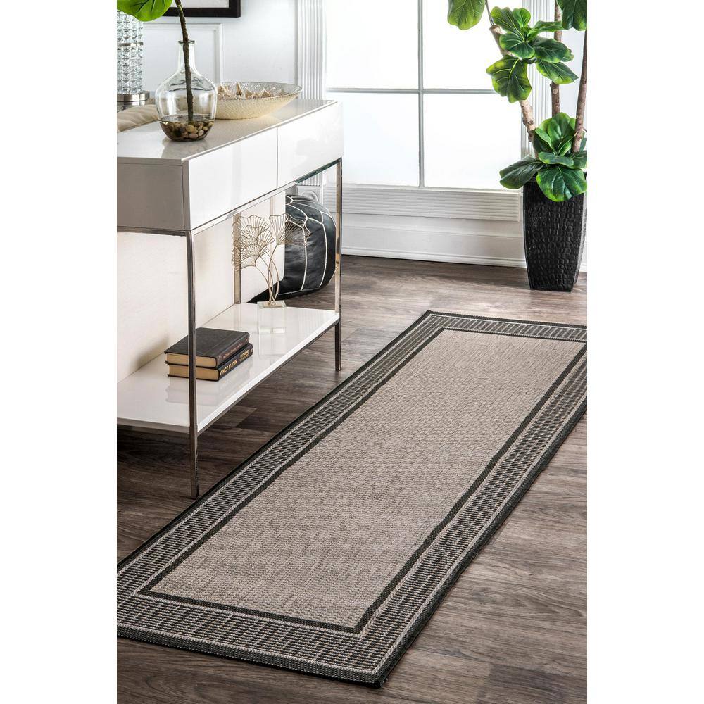 Slate Gray Easy-Care Synthetic Rectangular Accent Rug, 2' x 3'