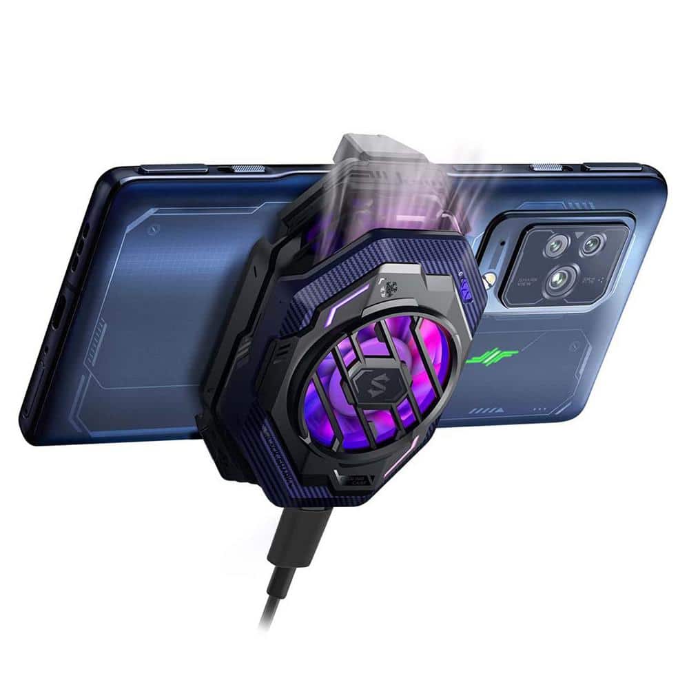 Mobile Phone Cooler Cellphone Cooling Fan with RGB Light, Timer/Fan Speed S