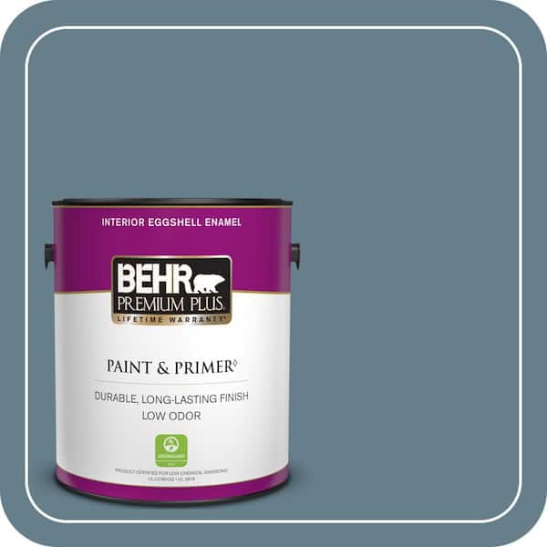BEHR PREMIUM PLUS 1 gal. #ECC-31-1 Windy Seas Eggshell Enamel Low Odor Interior Paint & Primer