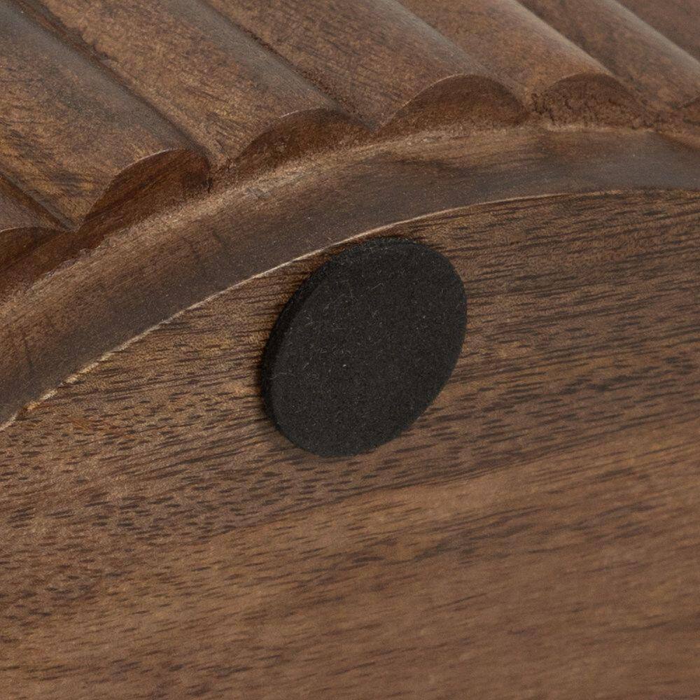 Reid 10.00 in. Walnut Brown Round Solid Wood End Table - thumbnail 6