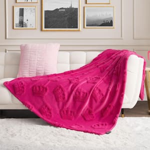 JUICY COUTURE Tossed Bows Hot Pink Bows Plush Microfiber  display picture 1
