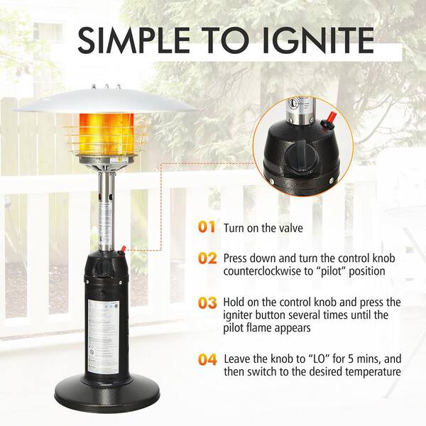 Costway 11000 BTU Portable Natural Gas Patio Heater Propane Heater NP10036  - The Home Depot