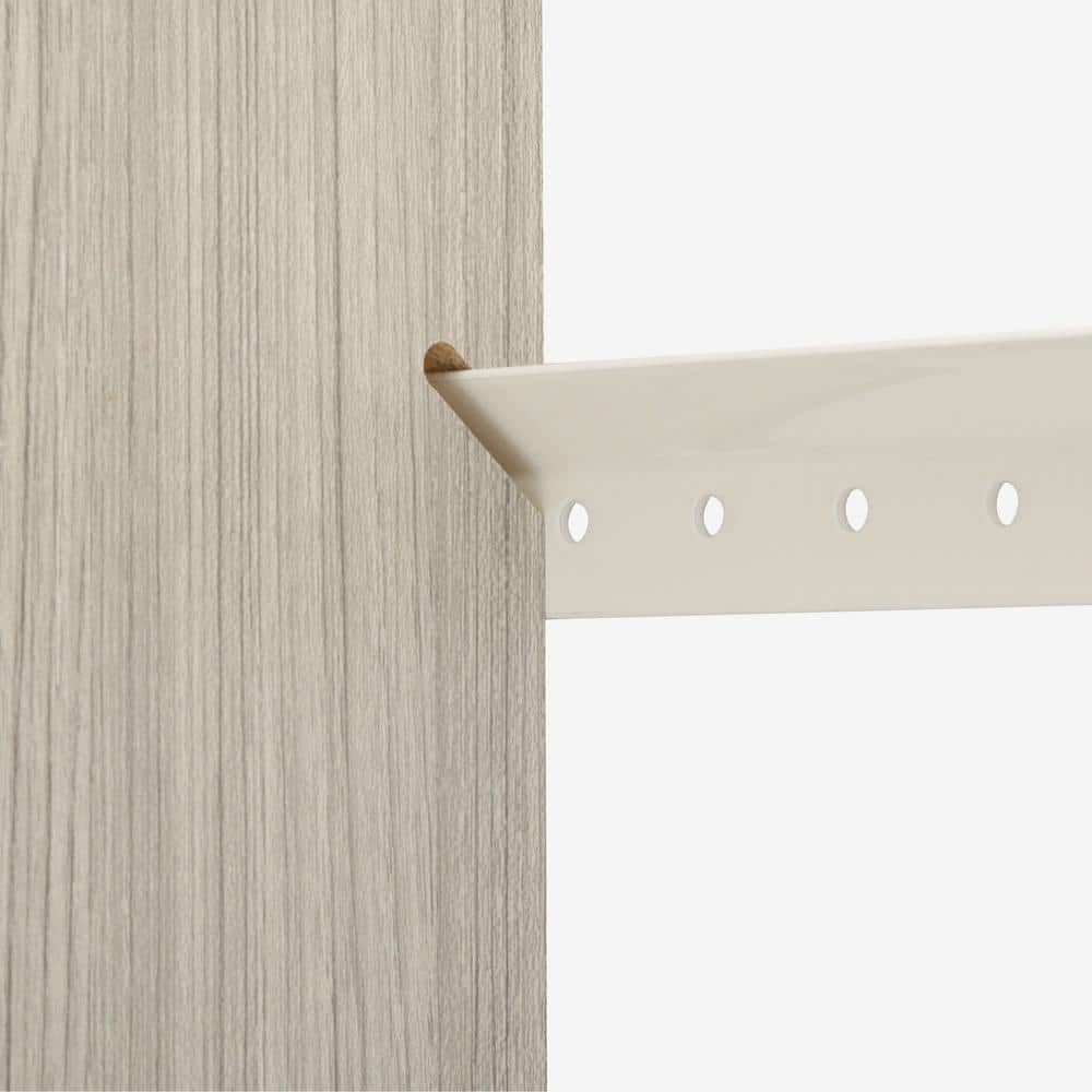 Weathered Gray Adjustable Closet Tower with Drawers