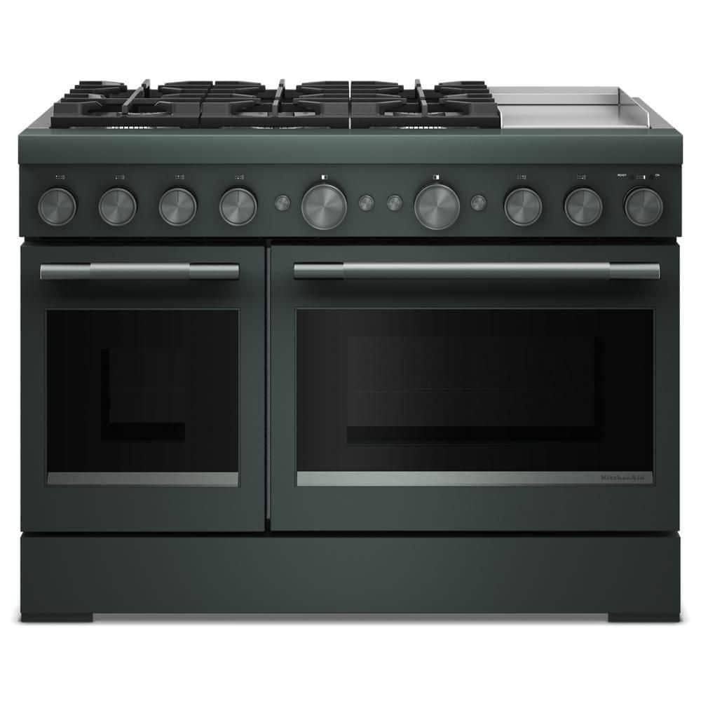 48 in. 6 Burners Commercial-Style Double Oven Dual Fuel Range in Juniper with Griddle price history on PriceWatchPro