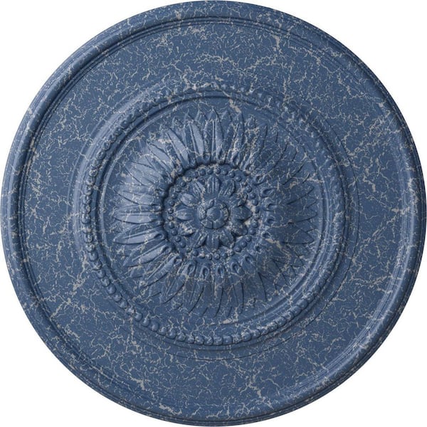 Ekena Millwork 29-3/4 in. x 1-1/2 in. Wigan Urethane Ceiling Medallion, Americana Crackle