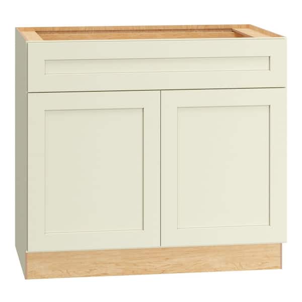 QuickShip Cottage 36 in. W x 21 in. D x 32.5 in. H Assembled Plywood Shaker Bath Sink Base Cabinet in Starlight