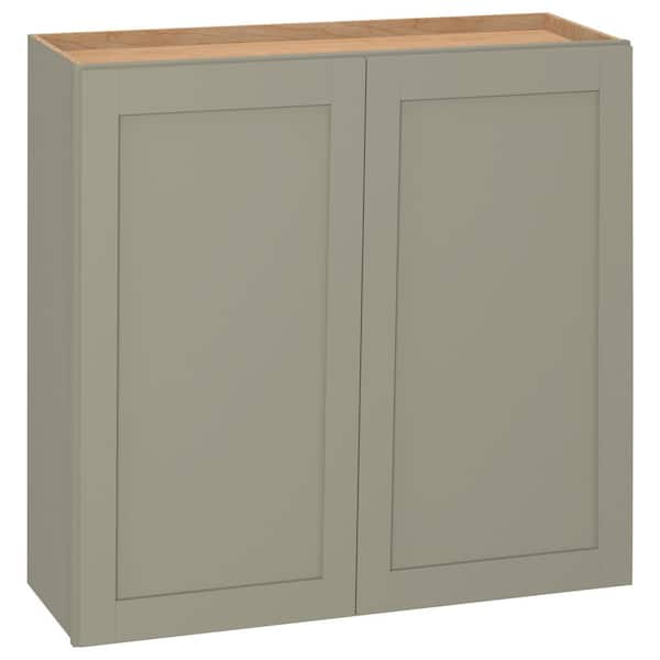 Hampton Bay Westfield Dusk Gray Shaker Stock Assembled Wall Kitchen Cabinet (36 in. W x 12 in. D x 36 in. H)