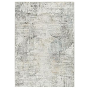 Lavorre Gray/Gold 9 ft. 10 in. x 14 ft. Abstract Rectangle Area Rug