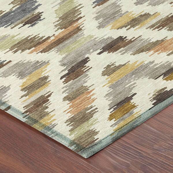 Chantille Machine Washable Indoor/Outdoor Abstract ACN2453 Chocolate 2 ft. x 3 ft. Accent Rug