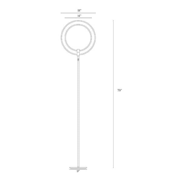 brightech eclipse modern led torchiere floor lamp