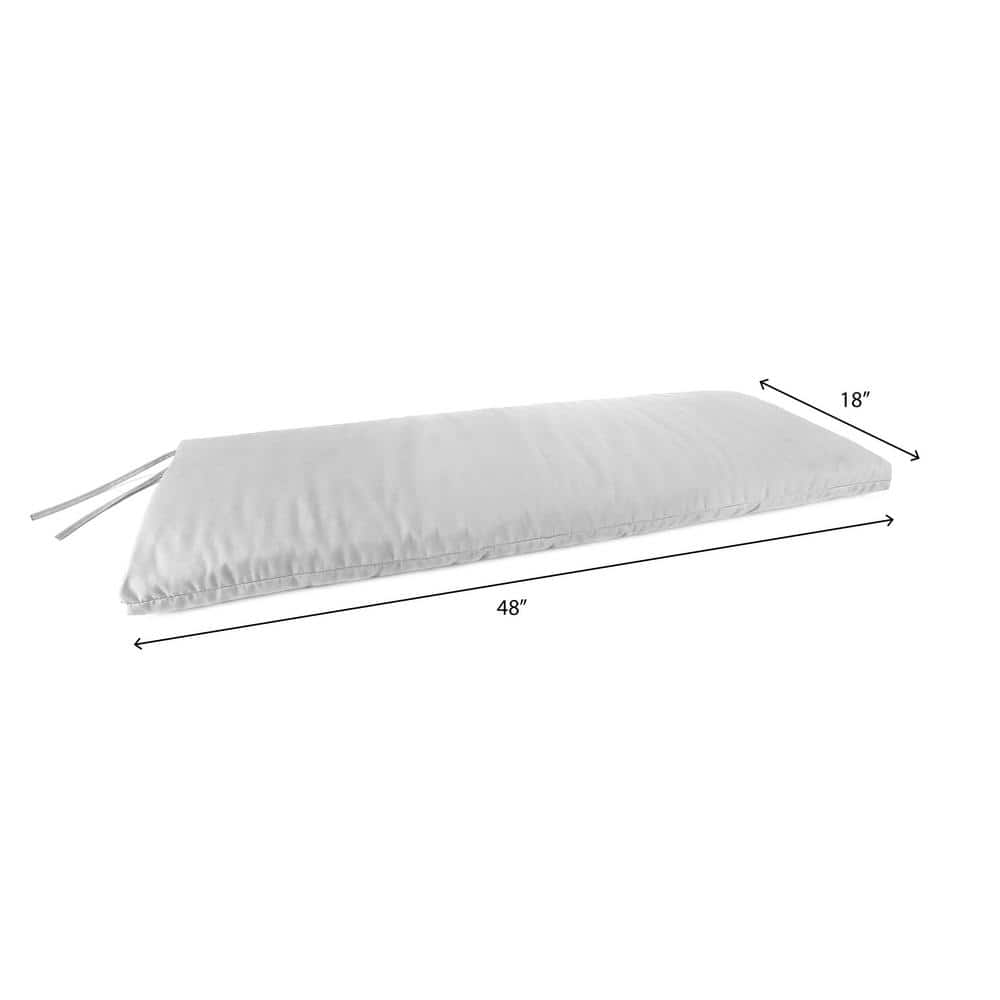Hixon Palm Green Leaves Rectangular Outdoor Bench Cushion with Ties
