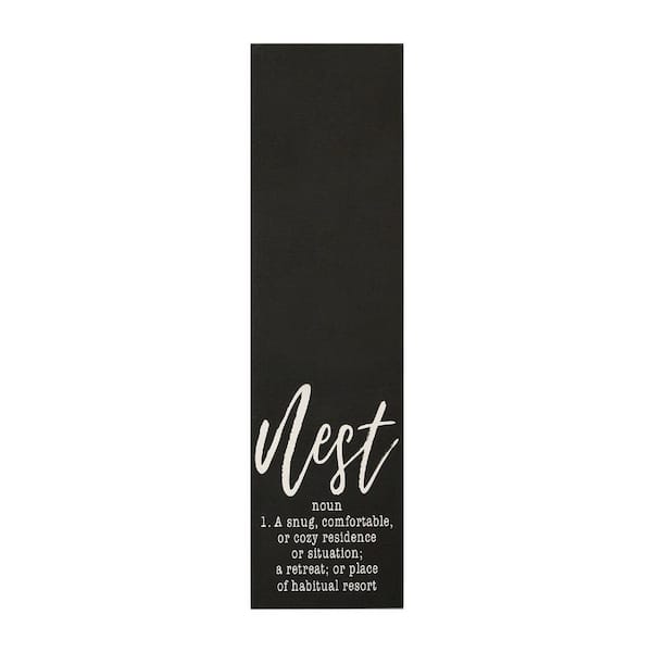 HomeRoots Victoria White On Black Nest Definition Oversized Wall Art