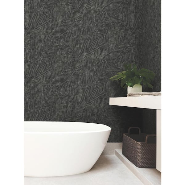 York Wallcoverings Grey Contour Metallic Non-pasted Non-Woven Paper  Wallpaper OI0703 - The Home Depot