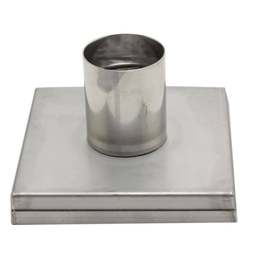 5.25'' Square Silver Stainless Steel Shower Drain