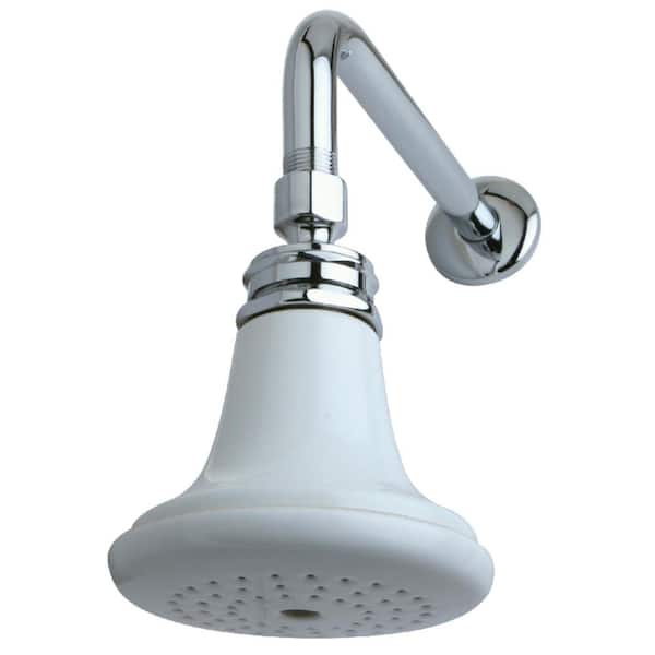 Kingston Brass 1-Spray 5.1 in. Single Wall Mount Fixed Rain Shower Head in Polished Chrome