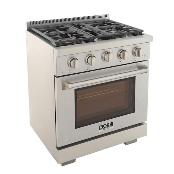 Professional 30 in. 4.2 cu. ft. Natural Gas Range with Power Burner and Convection Oven in Stainless Steel