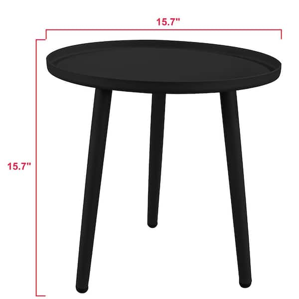 small outdoor side table black