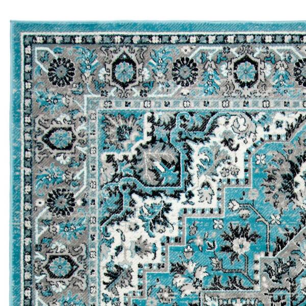 SAFAVIEH Skyler Blue/Ivory 9 ft. x 12 ft. Border Area Rug SKY126M 