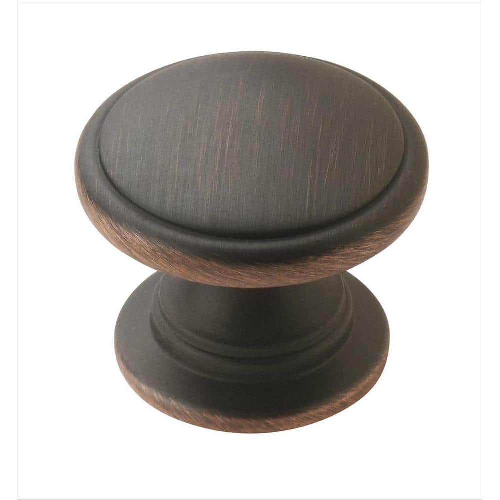 Ravino Oil-Rubbed Bronze Round Cabinet Knob, 1-1/4 inch, 25 Pack