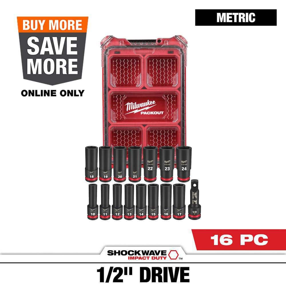 Dual Impact 4BOX テープ付き Milwaukee SHOCKWAVE Impact Duty 1/2