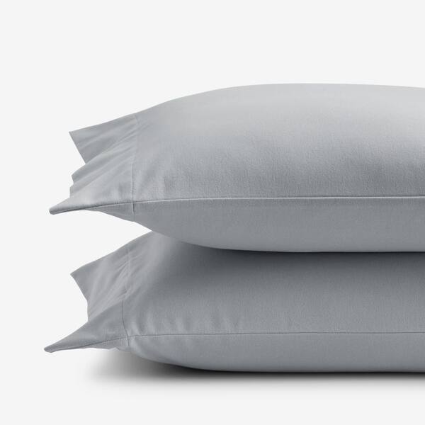 The Company Store Company Cotton Solid Velvet Flannel Slate Gray Cotton Twin XL Sheet Set