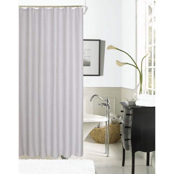 Dainty Home Exclusive Spa 251 Hotel Collection 72 in. Alloy Grey Waffle Shower Curtain