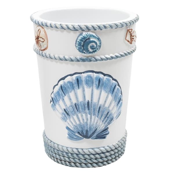 4-Piece Ceramic Bathroom Accessory Set - Honeycomb Geometric Design, Soap Dispenser, Toothbrush Holder, Cup & Dish, Blue - View #5