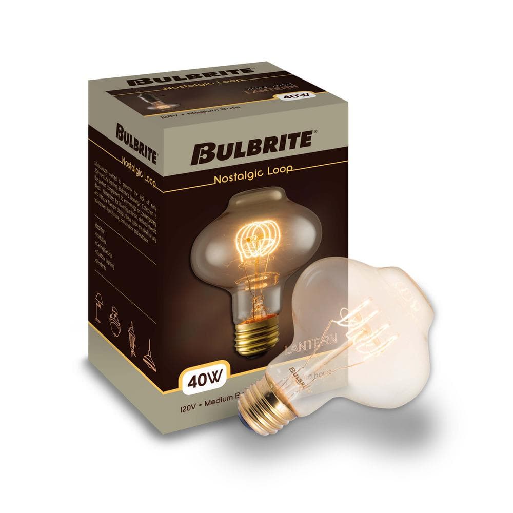 Amber 40 Watt Antique Dimmable Incandescent Light Bulb